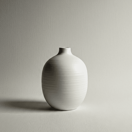 Vase en ceramique blanc fait main